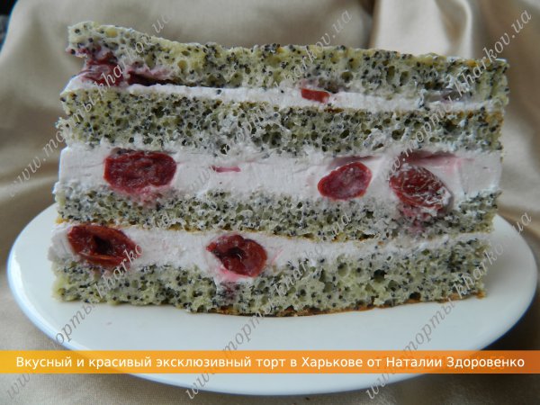 Бисквит на основе сгущенки и сметаны с добавлением мака