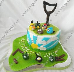 Детский торт Angry Birds Детский торт Angry Birds