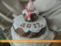 Новогодний торт с Санта Клаусом Новогодний торт с Санта Клаусом