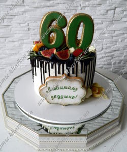 Торт без мастики на 60 лет