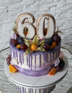 Торт для женщины на 60 лет без мастики